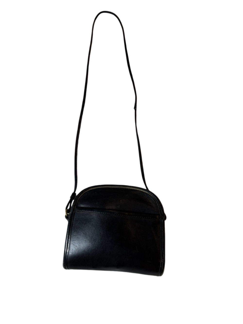 Vintage Coach Abbie Zip Bag 9017 Black Leather Crossbody Camera Purse